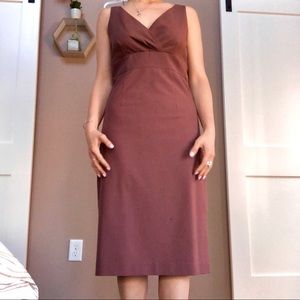 Banana Republic Deep Mauve V-Neckline Sheath Dress